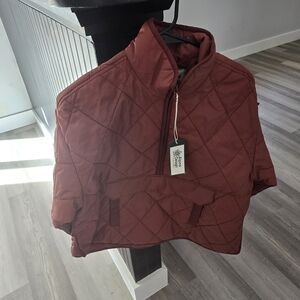 Women's Quilted Jacket - Burgundy